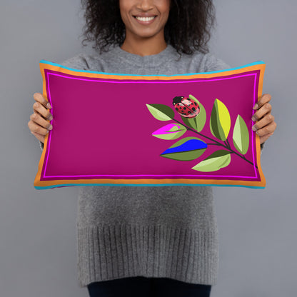 Colorful Ladybug Premium Pillow 12"x20"