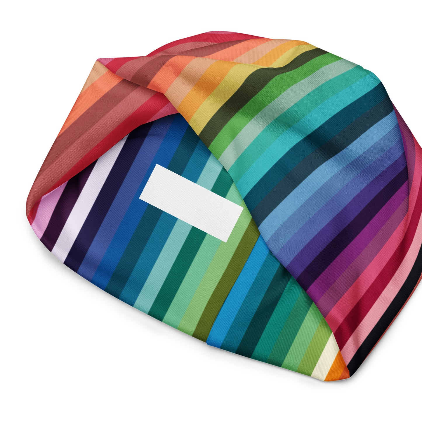 Rainbow Stripes All-Over Print Beanie