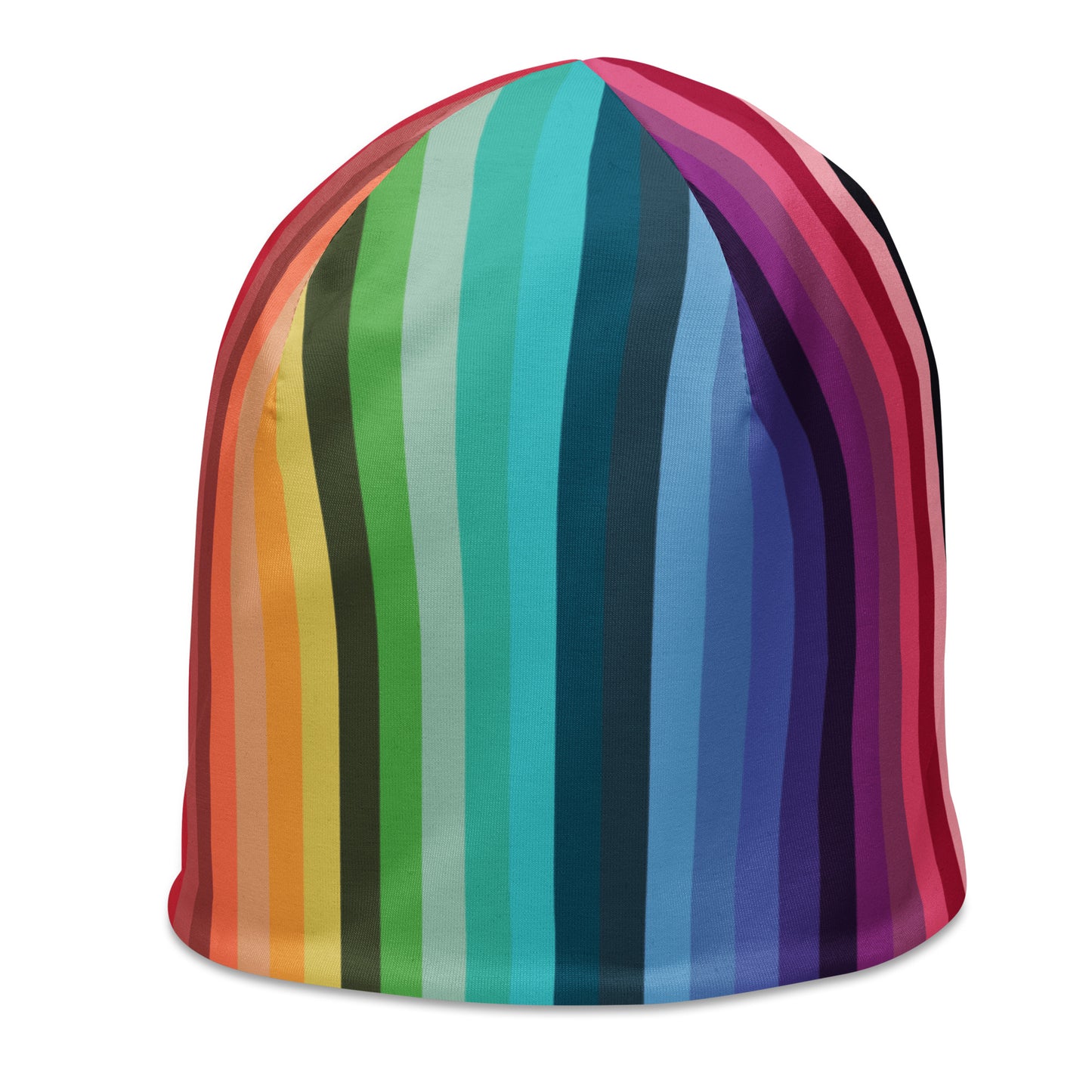 Rainbow Stripes All-Over Print Beanie