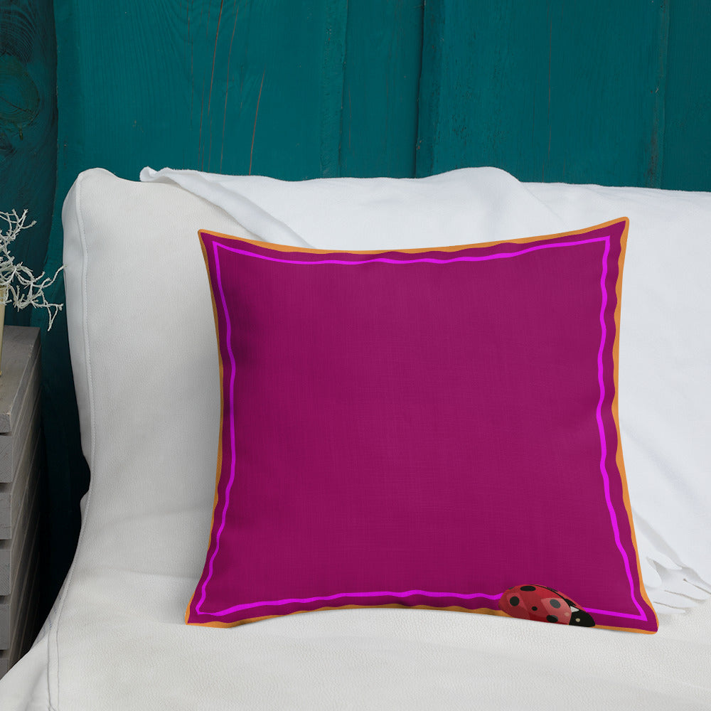 Colorful Ladybug Euro Premium Pillow