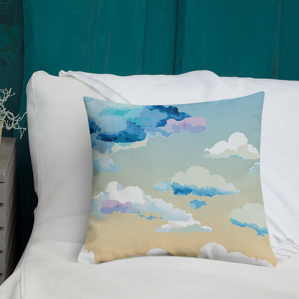 Cloudy Sunset Premium Pillow