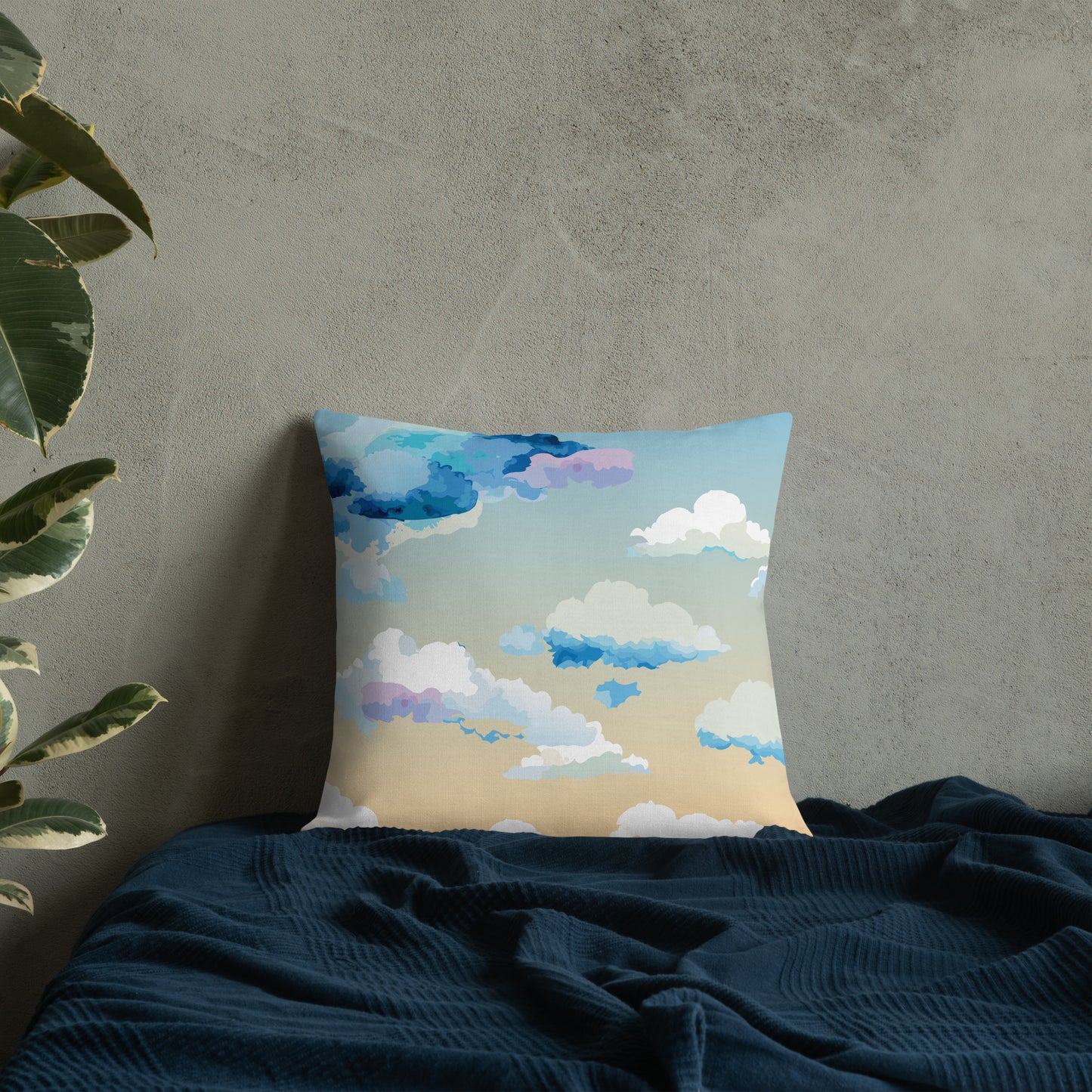 Cloudy Sunset Premium Pillow