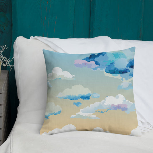 Cloudy Sunset Premium Pillow