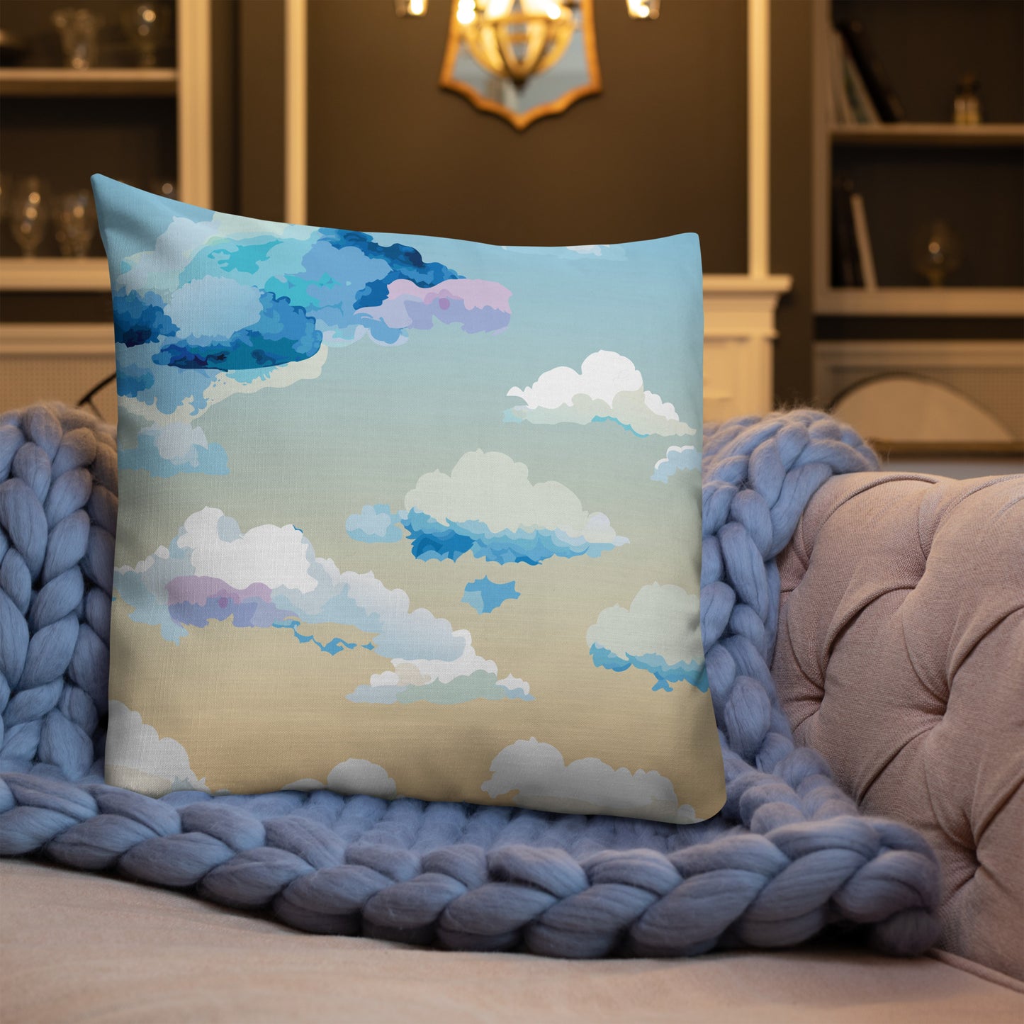 Cloudy Sunset Premium Pillow