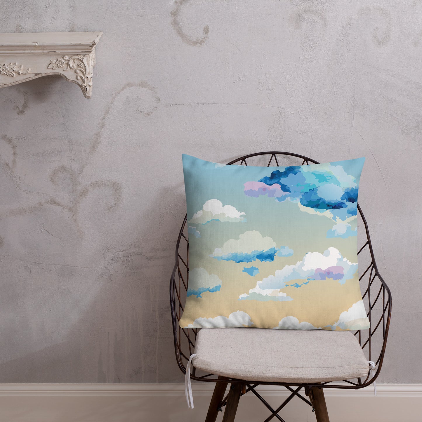 Cloudy Sunset Premium Pillow