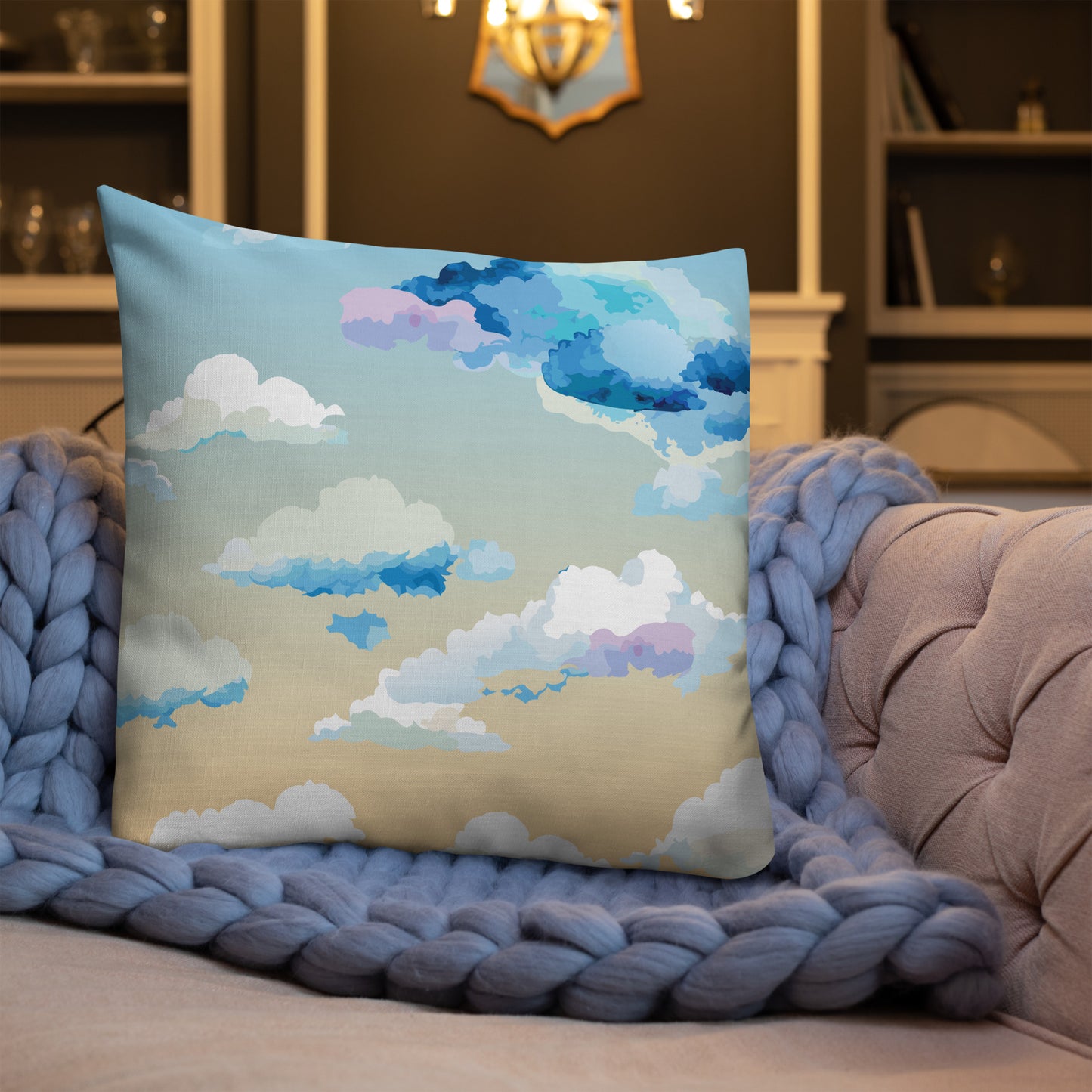 Cloudy Sunset Premium Pillow