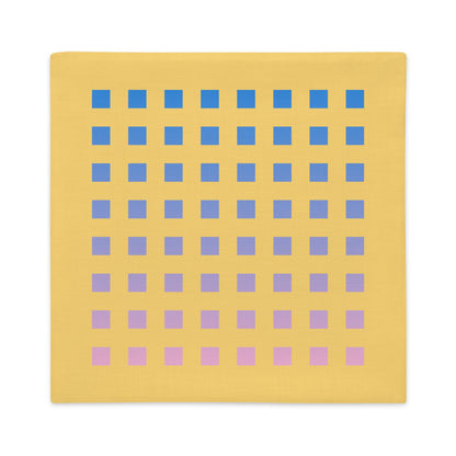 Yellow Gradient Squares Premium PILLOW CASE