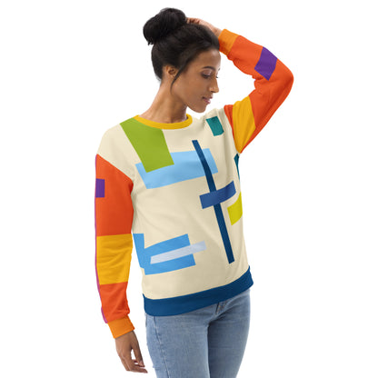 Serenity Blocks Sunset Unisex Sweatshirt