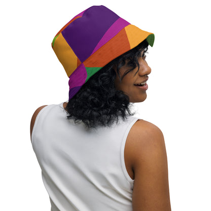 Rainbow Fragments Reversible bucket hat