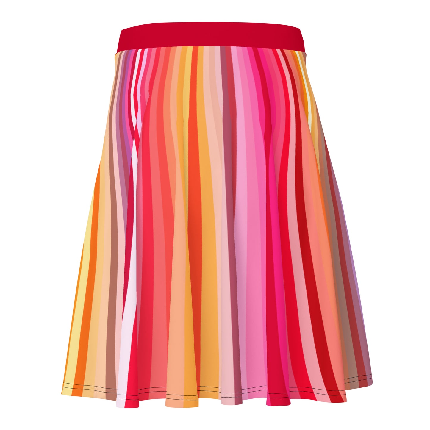 Garnet Stripes Skater Skirt