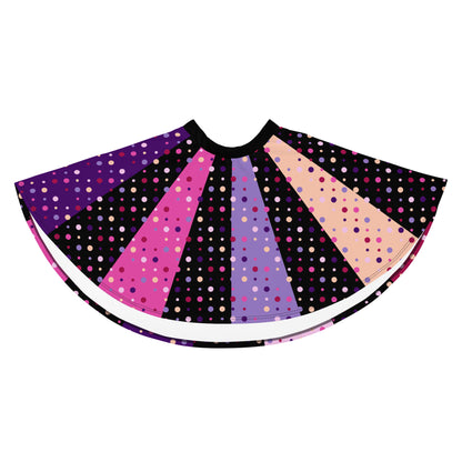 Color Dots & Stripes Skater Skirt