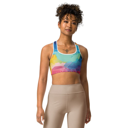 Color Clouds Sports Bra