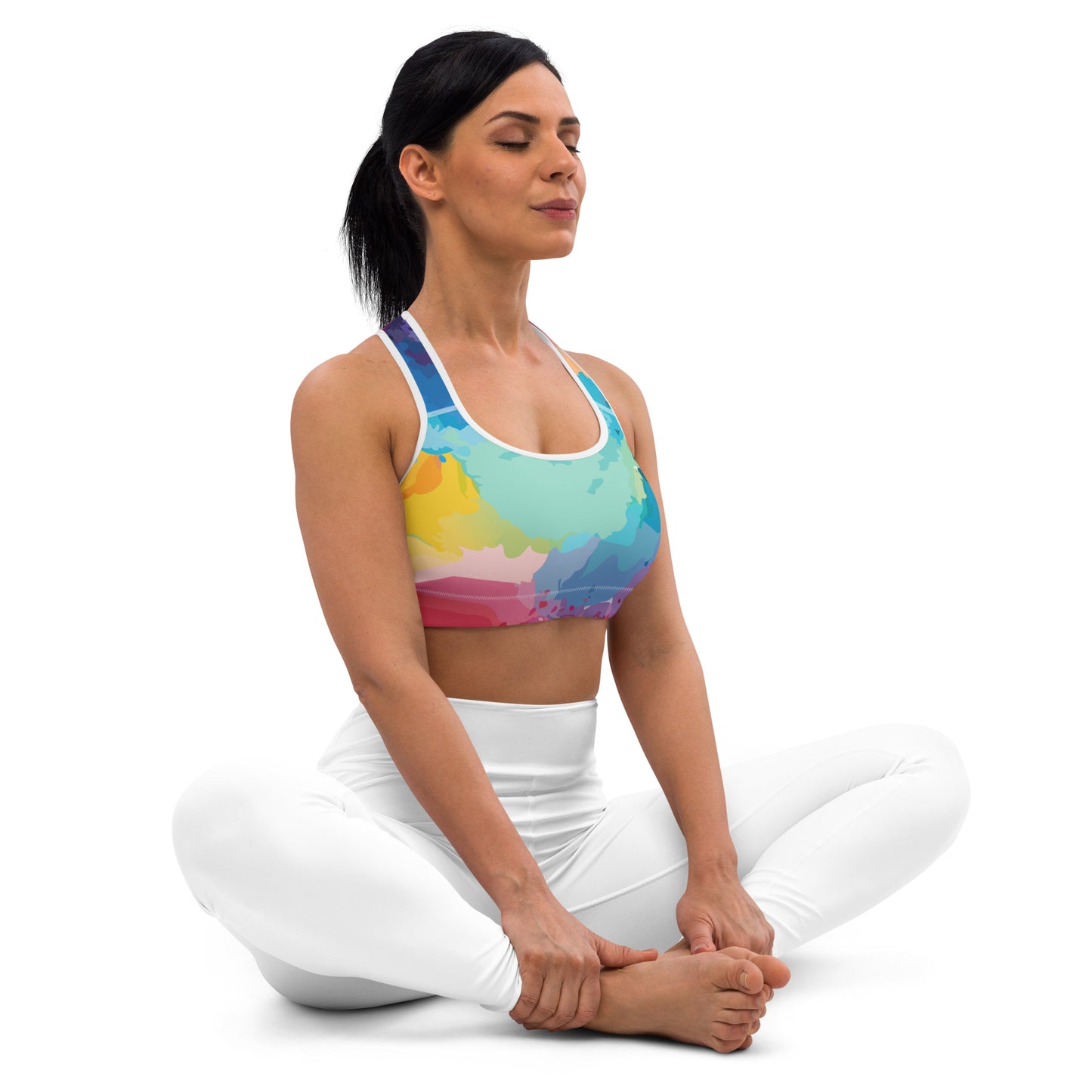 Color Clouds Sports Bra