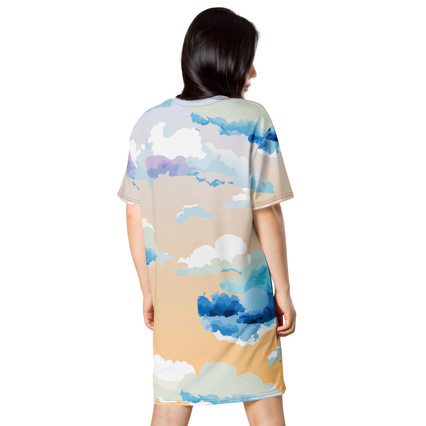 Pastel Clouds T-shirt dress