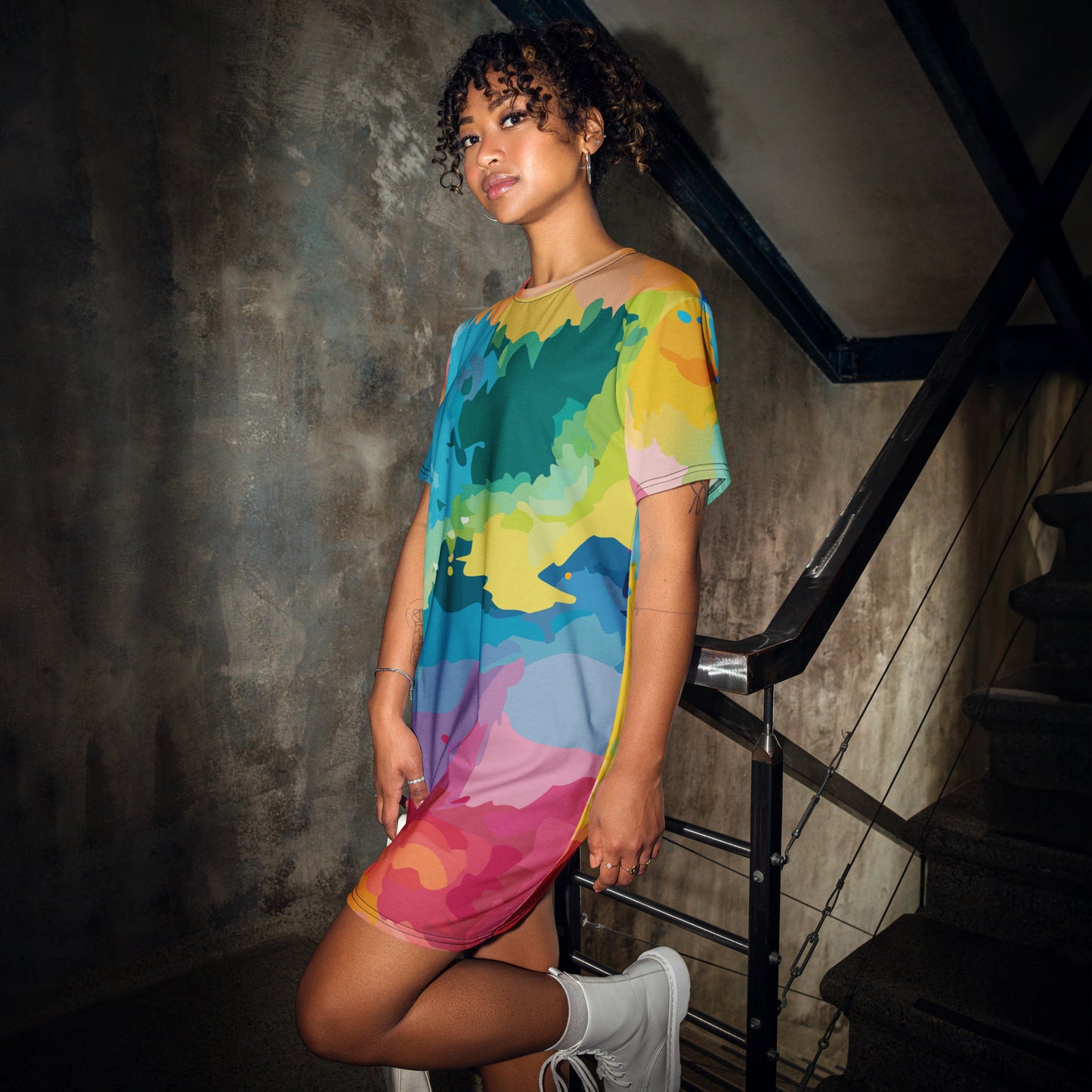 Color Clouds T-shirt Dress