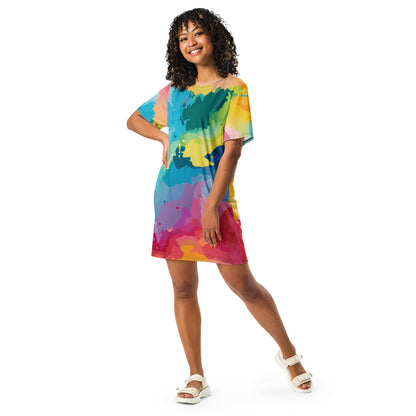 Color Clouds T-shirt Dress