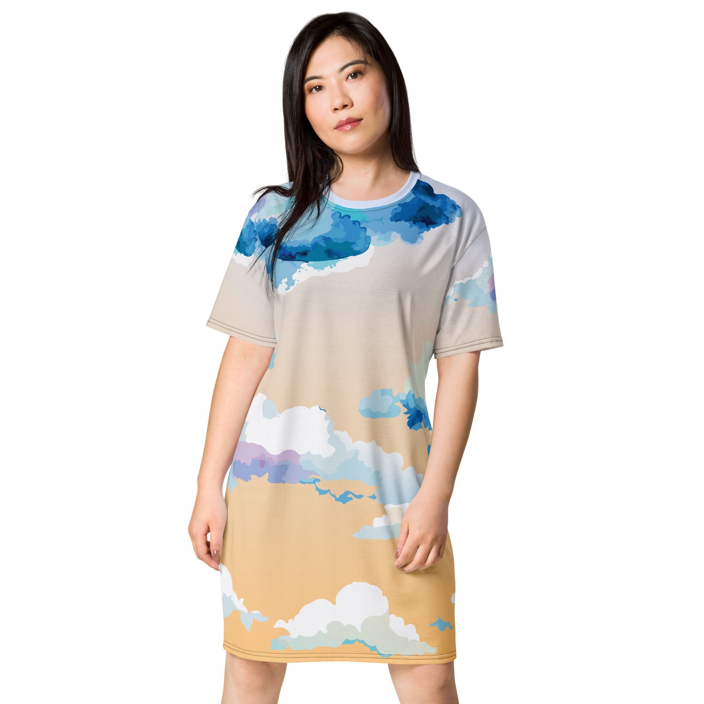 Pastel Clouds T-shirt dress