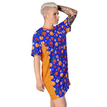 Tropical Strawberry Punch T-shirt dress