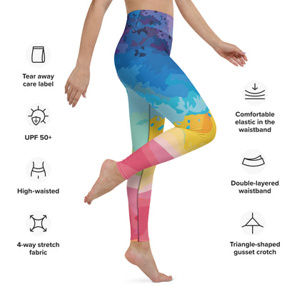 Color Clouds Yoga Leggings