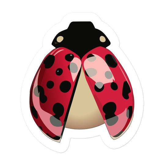 Open-wing Ladybug Bubble-free stickers