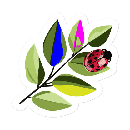 Ladybug Branch Bubble-free stickers