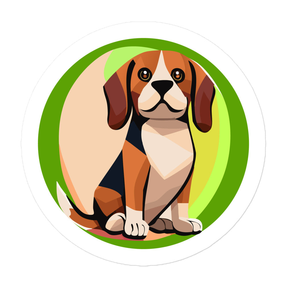 Beagle Green Bubble-free Stickers