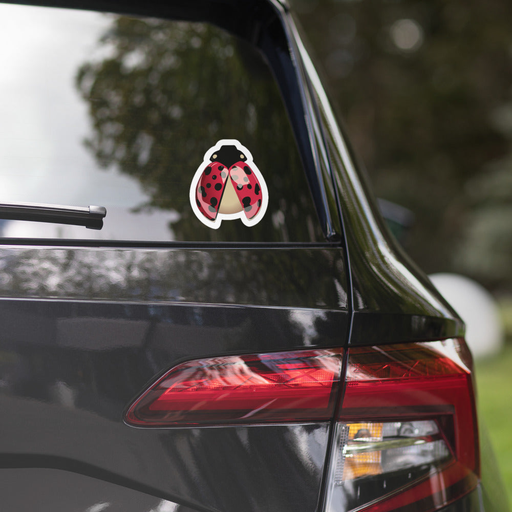 Open-wing Ladybug Bubble-free stickers