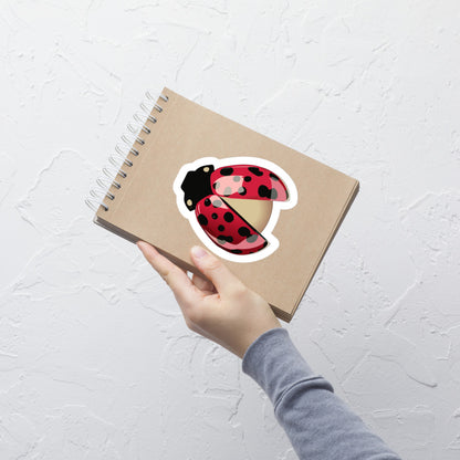 Open-wing Ladybug Bubble-free stickers