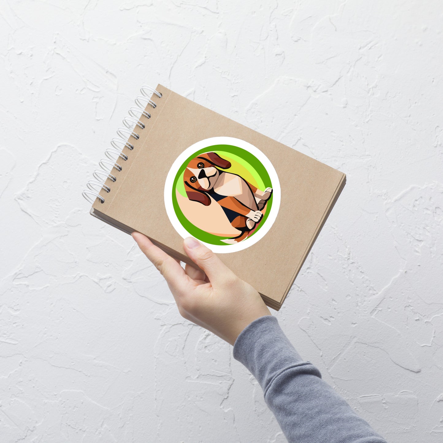 Beagle Green Bubble-free Stickers