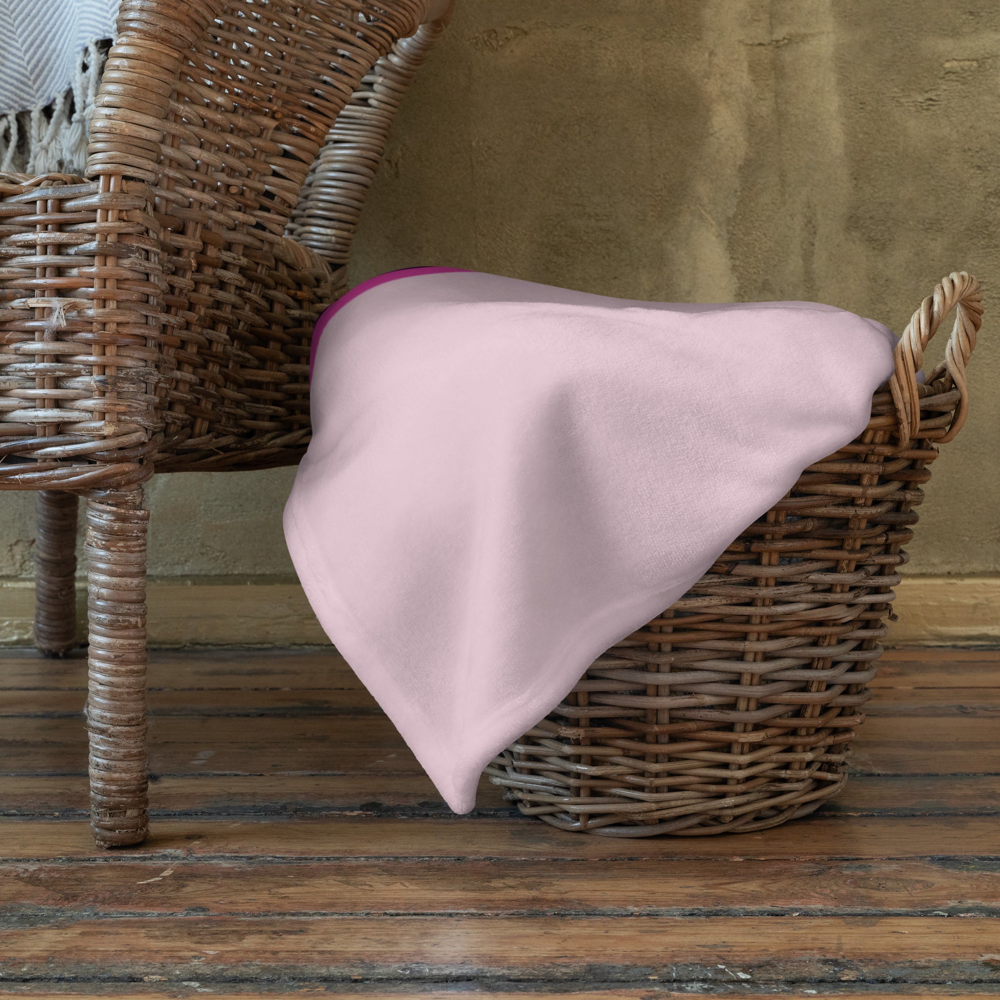 Soft silky blanket in pink with cool popcicle forest design in various berry colors, 60in x 80in