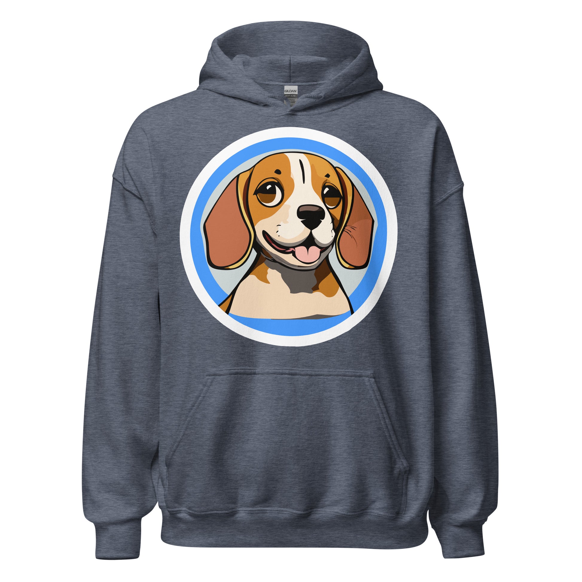 Comfy unisex hoodie for him or her with a cute beagle image